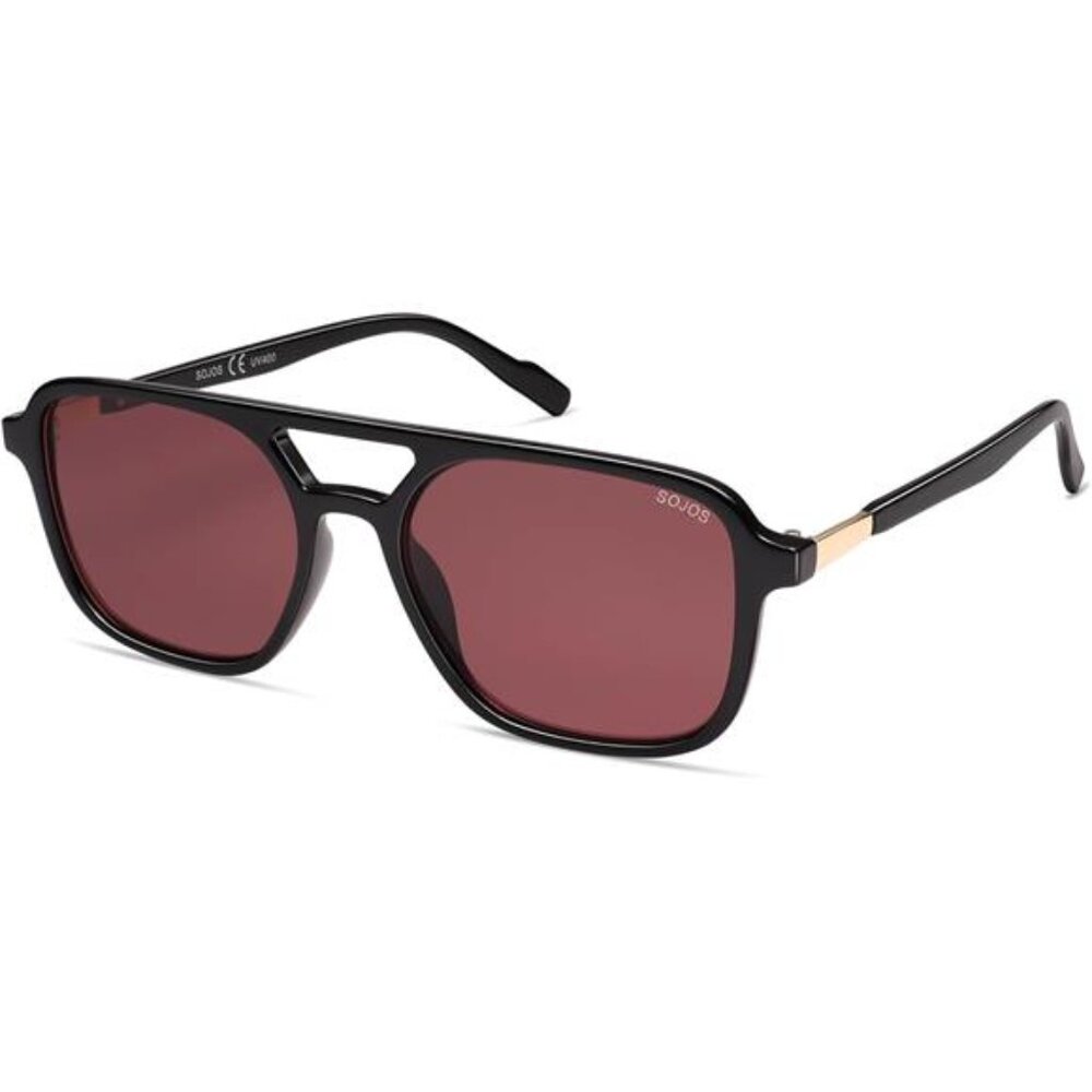 Retro Aviator Sunglasses for Women Men Black/Red